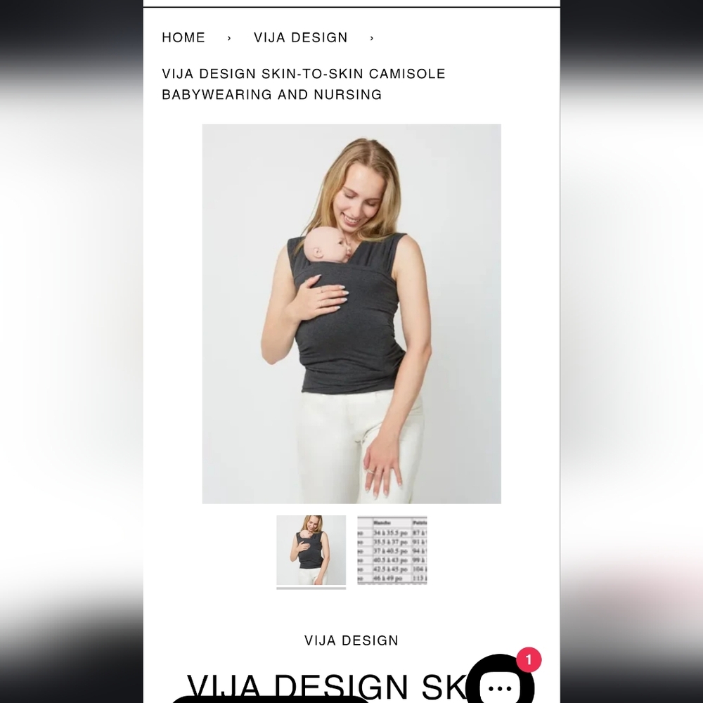 Vija designs babywearing kangaroo shirt set